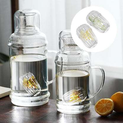 QZS 2.5x1.7In Fruit Infuser Insert,Set of 2 Reusable Fruit Infuser Water Pitcher for Iced Tea,Juice,Beverages,Water