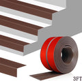 Vinyl Rubber Stair Nosing,Tutuviw Stair Edge Trim,Corner Guard,3 ft Self Adhesive Nose Molding Non-Slip Rubber Edge Protector Steps Trim Rubber Strips for Indoor & Outdoor Staircase Step Uses (Black) Brown