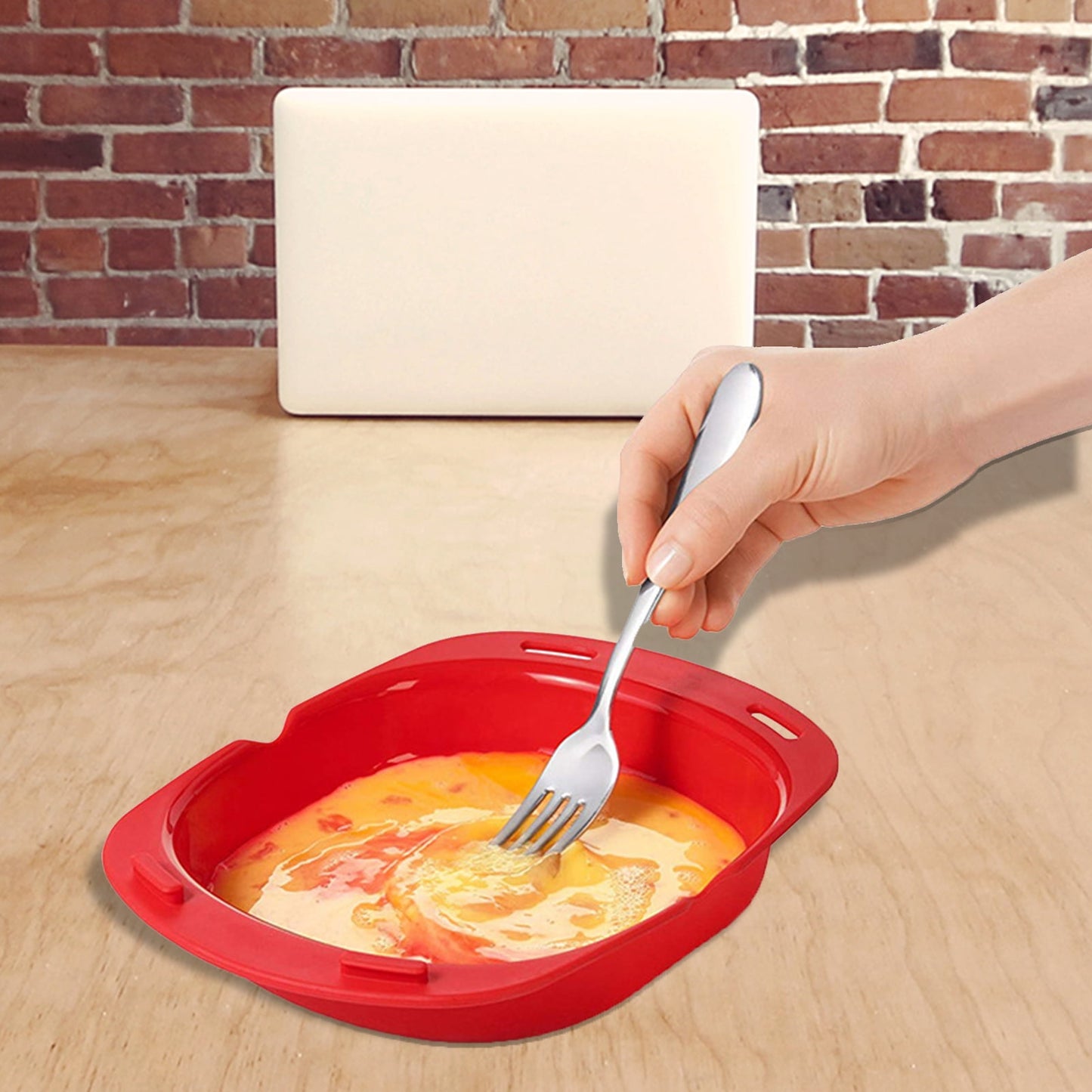 Travelwant Silicone Omelette Maker Microwave Oven Non Stick Omelette Maker Egg Roll Baking Plate Pan Omelette Maker Red