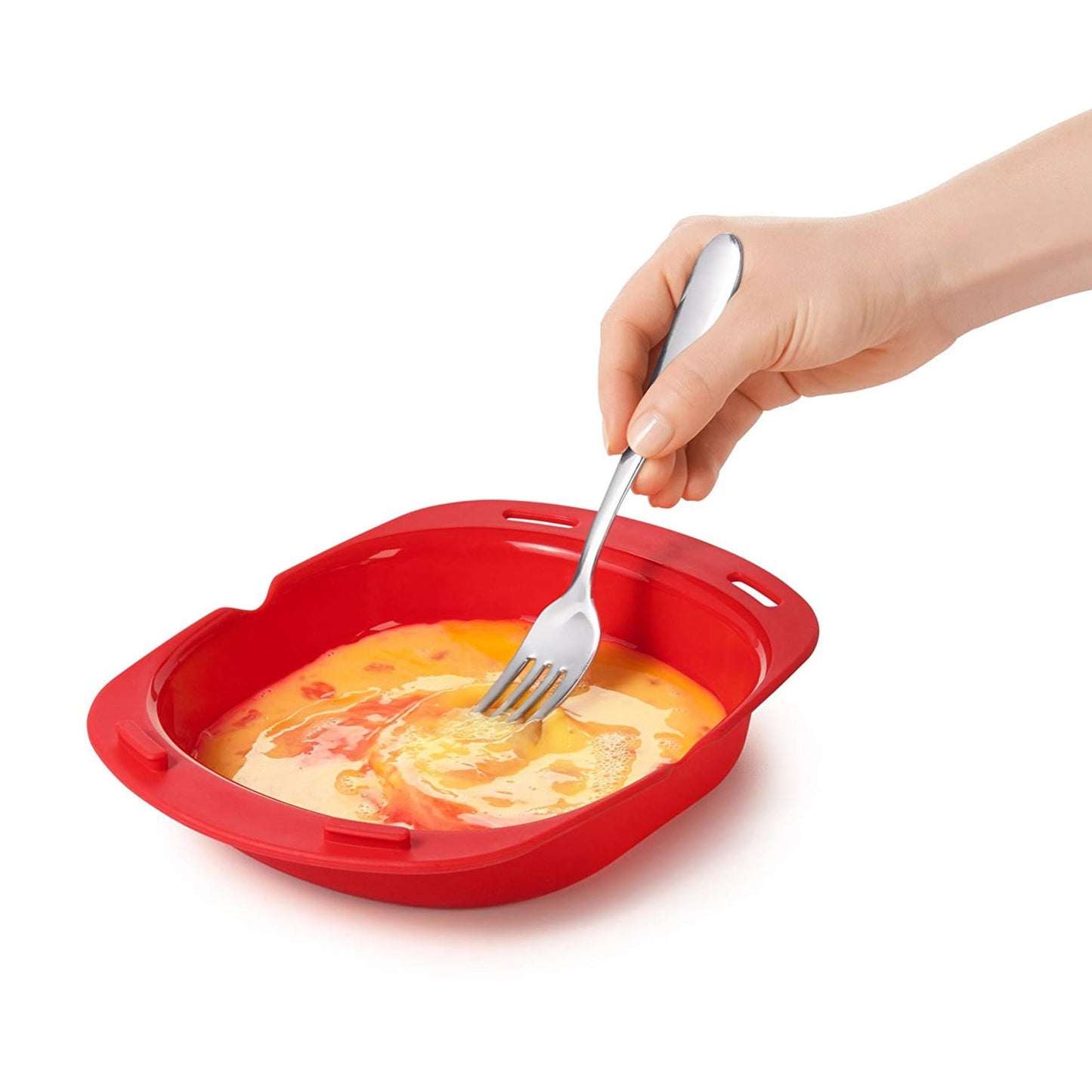 Travelwant Silicone Omelette Maker Microwave Oven Non Stick Omelette Maker Egg Roll Baking Plate Pan Omelette Maker Red