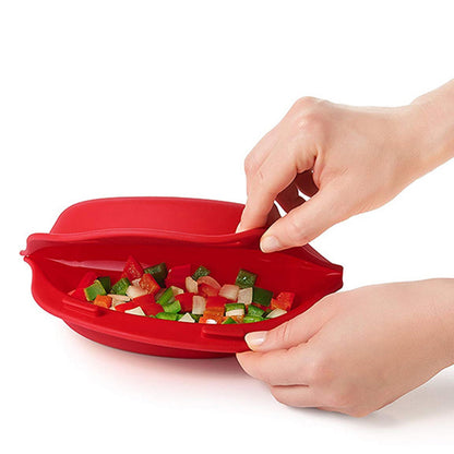 Travelwant Silicone Omelette Maker Microwave Oven Non Stick Omelette Maker Egg Roll Baking Plate Pan Omelette Maker Red