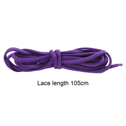 harmtty 1 Pair Sneaker Shoelaces Wear-resistant Elastic with Metal Buckles Lock Shoe Laces for Slip On Shoes,Black Orange