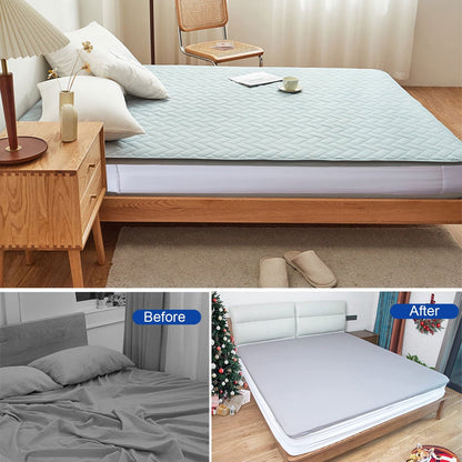 harmtty Bed Sheet Holder Elastic Non-slip Time Saving Fully-encased Design Sheet Fixing 360 Degree Surround Sheet Fastening Cover for Bedroom White