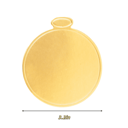 Gold Round Cake Base,Set of 50 Durable Round Mini Dessert Boards,QZS Portable Mousse Base,Mousse Paper Board,Cupcake Trays for Dessert Display.3.2In 3.2" x 3.2"