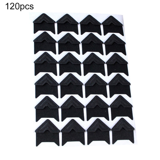 opvise 120Pcs Self-Adhesive Photo Frame Corner Sticker Craft Scrapbook Album Decor Silver Black