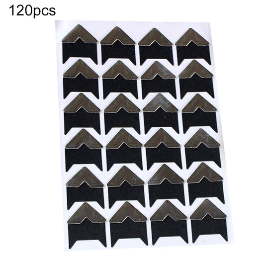 opvise 120Pcs Self-Adhesive Photo Frame Corner Sticker Craft Scrapbook Album Decor Silver