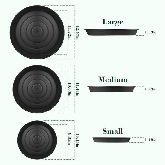 Tutuviw 3 Size Round Stepping Stone Mold,Cement Molds for Concrete,Plastic Concrete Molds for Casting Garden Pavement Precast and Forms Walkway (10"/11.4"/12.6", Black)