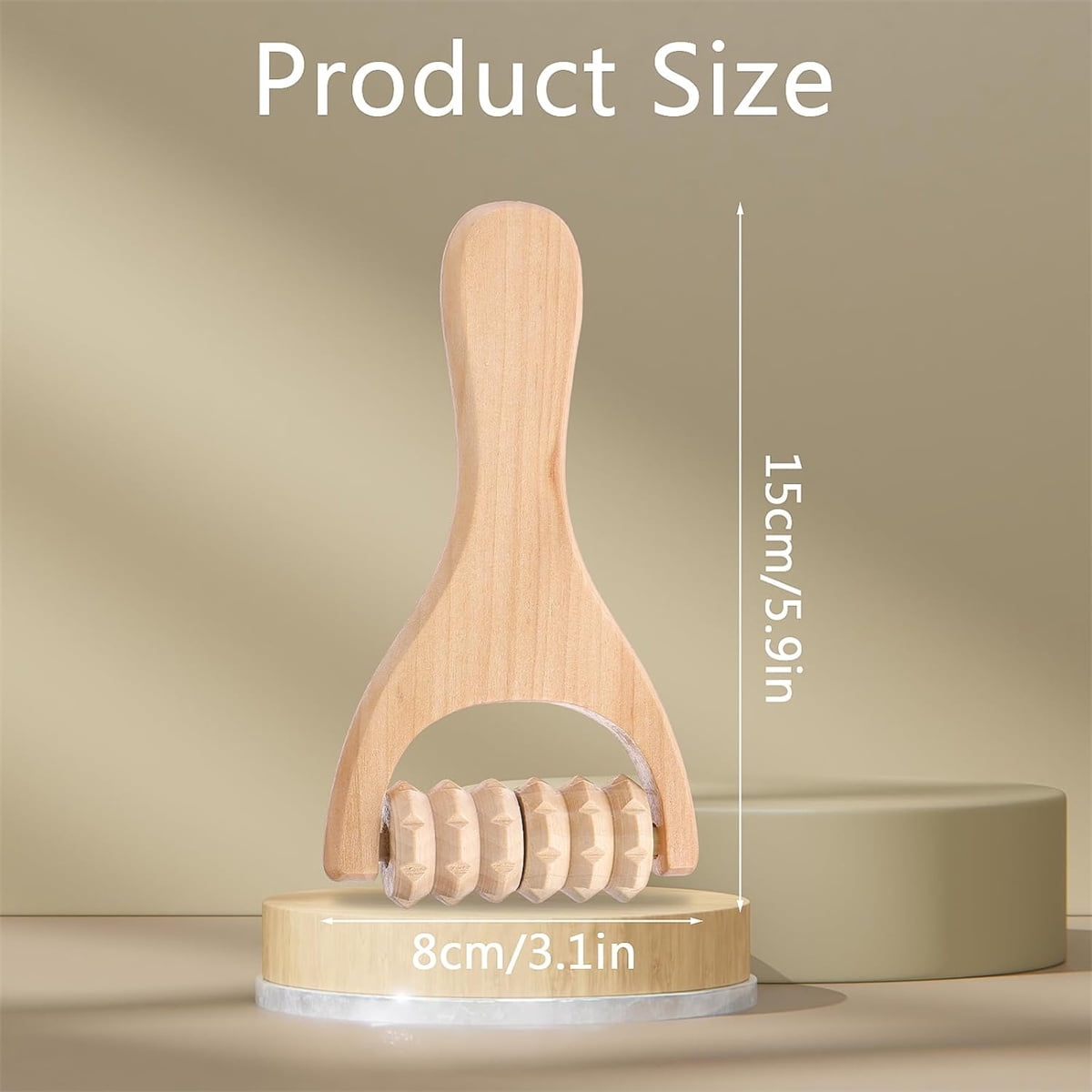 Wooden Massage Roller,Tutuviw 4 Pcs Portable Hand Roller Massagers,Wood Therapy Massages Roller Stick,Muscle Back Neck Shoulder Legs Massages Rollers for Gym Studio Office Home