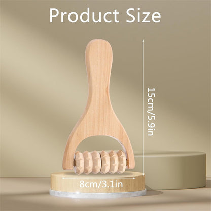 Wooden Massage Roller,Tutuviw 4 Pcs Portable Hand Roller Massagers,Wood Therapy Massages Roller Stick,Muscle Back Neck Shoulder Legs Massages Rollers for Gym Studio Office Home