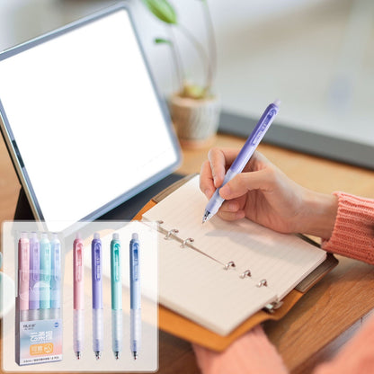4 PCS Erasable Pens - 0.5mm Press Rub Out Gel Pens with Eraser Clear, Heat Friction Markers, Make Mistakes Disappear, for Drawing Writing Planner and Note Marking(A,Black) Black