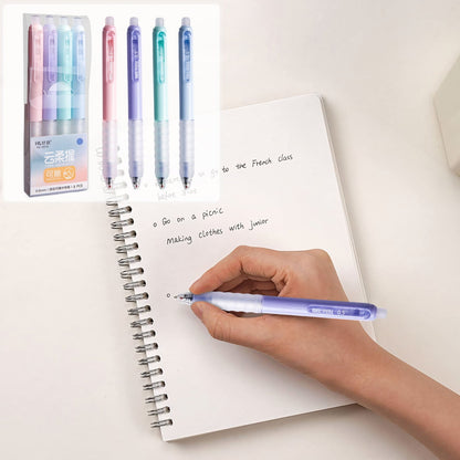 4 PCS Erasable Pens - 0.5mm Press Rub Out Gel Pens with Eraser Clear, Heat Friction Markers, Make Mistakes Disappear, for Drawing Writing Planner and Note Marking(A,Black) Black