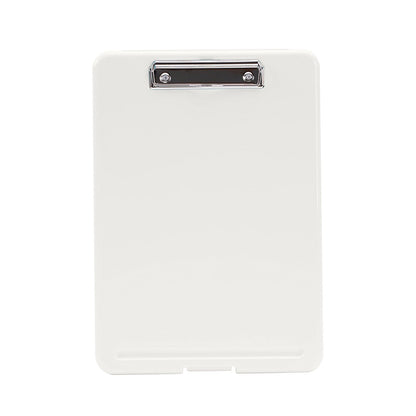 Clipboard with Storage File Box, Foldable A4 Large Capacity Clip Boards Folder, Plastic Clipboard with Pen Holder for Office Supplies(Mint Green) Clear