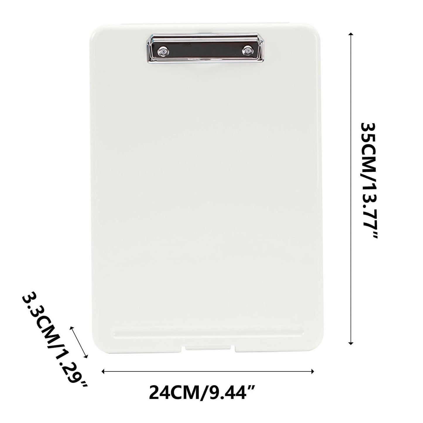 Clipboard with Storage File Box, Foldable A4 Large Capacity Clip Boards Folder, Plastic Clipboard with Pen Holder for Office Supplies(Mint Green) Clear