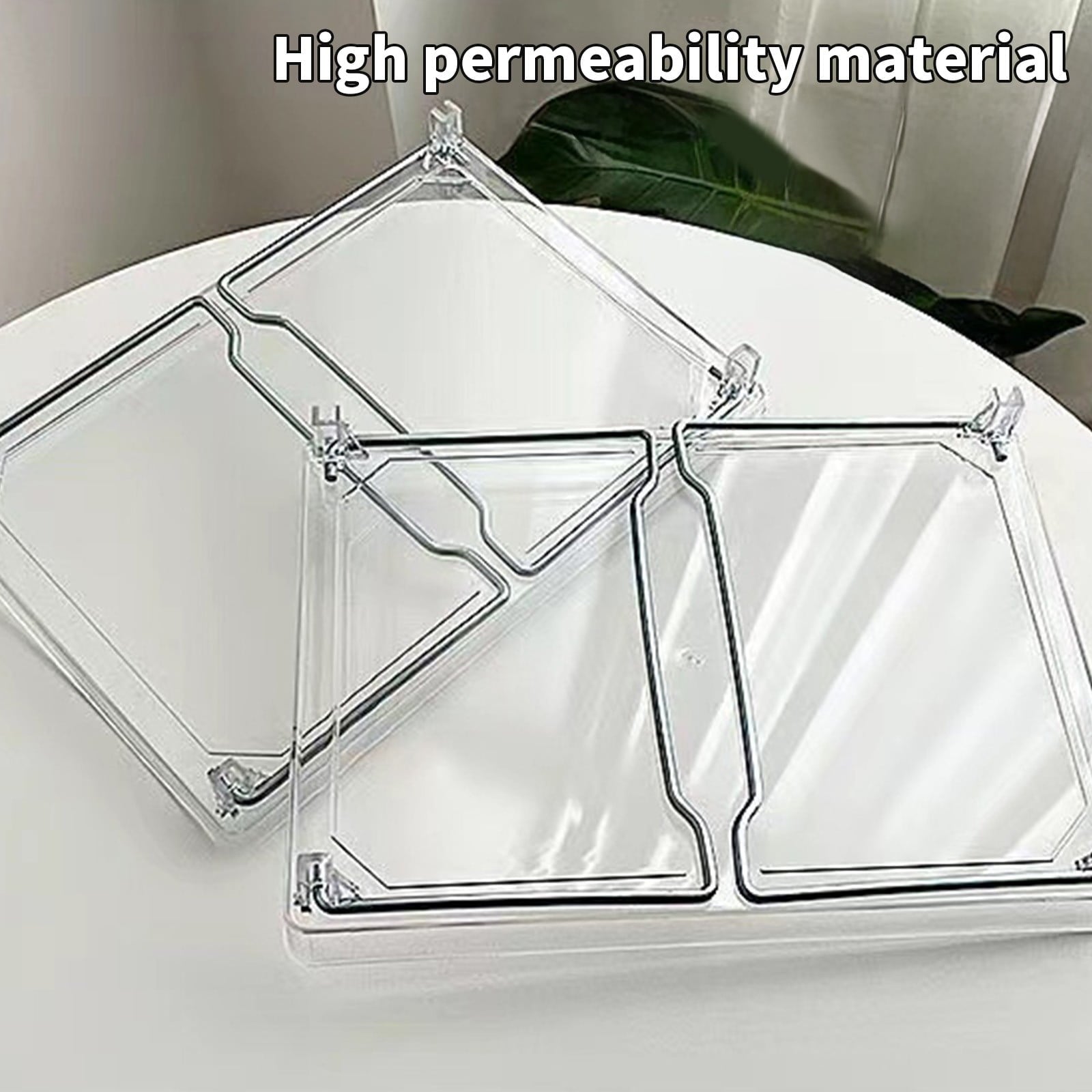 Cabinet Organizer Shelf, Stackable Kitchen Counter Shelves, Spice Rack, Countertop Organizers, Clear Plastic Storage Shelves Rack, for Makeup, Bathroom, Cupboard, Desk, Pantry Organization White.