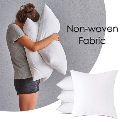 Pillow Insert, Hypoallergenic Square Form Sham Stuffer, Standard White Non-woven Cloth, Sofa Decorative, Euro Throw Pillow Inserts, for Sofa Bed Couch, Headboard Cushion Core C