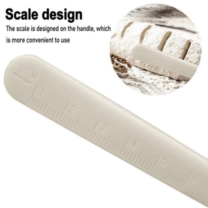 Bread Lame Dough Scoring Tool, Hand Crafted Sourdough Scorer Knife, Razor Blade Cutter Slashing Tool for Bread Making, European Flower Patterns Booklet, Homemade Kitchen Baking White