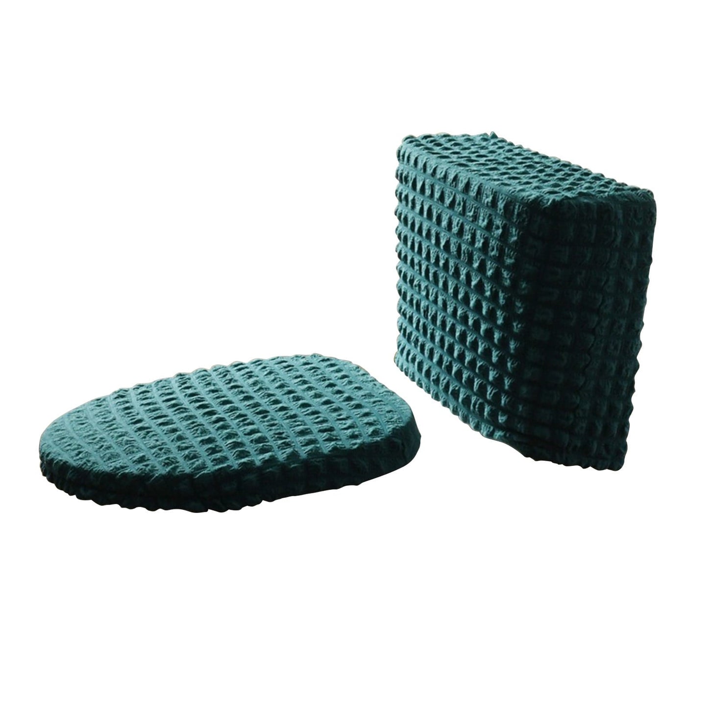 Toilet Lid Cover and Toilet Tank Cover Stretch Toilet Covers Set for Bathroom, Split Toilet Cover, Polyester Spandex Fabric, Machine Washable, with Elastic Bottom, All Season Household Blue
