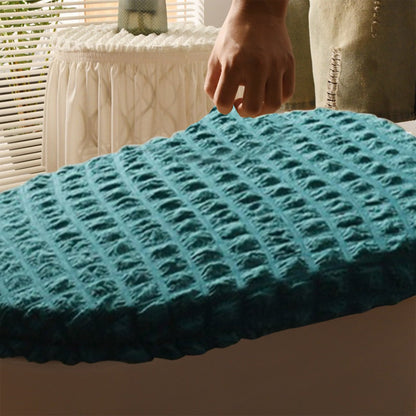 Toilet Lid Cover and Toilet Tank Cover Stretch Toilet Covers Set for Bathroom, Split Toilet Cover, Polyester Spandex Fabric, Machine Washable, with Elastic Bottom, All Season Household Blue