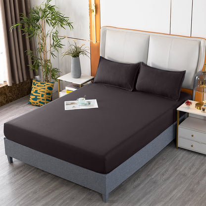 \u200b\u200bNon-Sliping Bedding Twin Fitted Sheet,Soft Elastic Fiber Bed Sheets With Deep Pocket,Machines Washable,Shrinkage And Fade Resistants 140x200x30cm Green