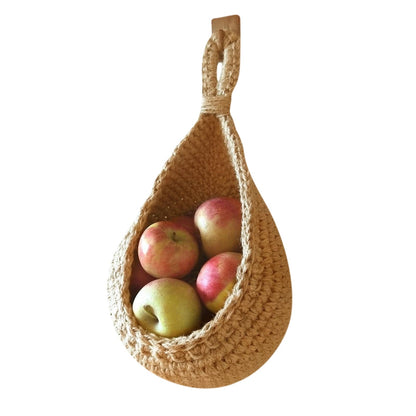 Hanging Wall Basket, Teardrop Hanging Baskets with Hanging Ring for Home Indoor Decoration, Hanging Plant Pot Holder, Vegetable Fruit Storage Baskets for Kitchen Wall Restaurant Balcony Garden F