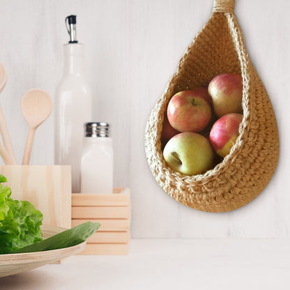 Hanging Wall Basket, Teardrop Hanging Baskets with Hanging Ring for Home Indoor Decoration, Hanging Plant Pot Holder, Vegetable Fruit Storage Baskets for Kitchen Wall Restaurant Balcony Garden F