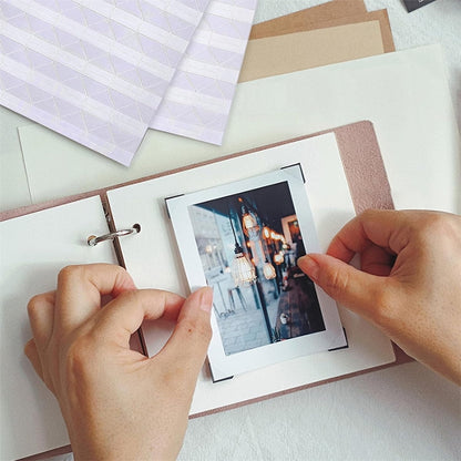Tutuviw 408 Pcs Clear Photo Corners Stickers Self-Adhesive Photo Corners Lens Photo Corner Sticker for DIY Scrapbooking, Memory Books Journal and Picture Album (Clear, 4 Sheet)