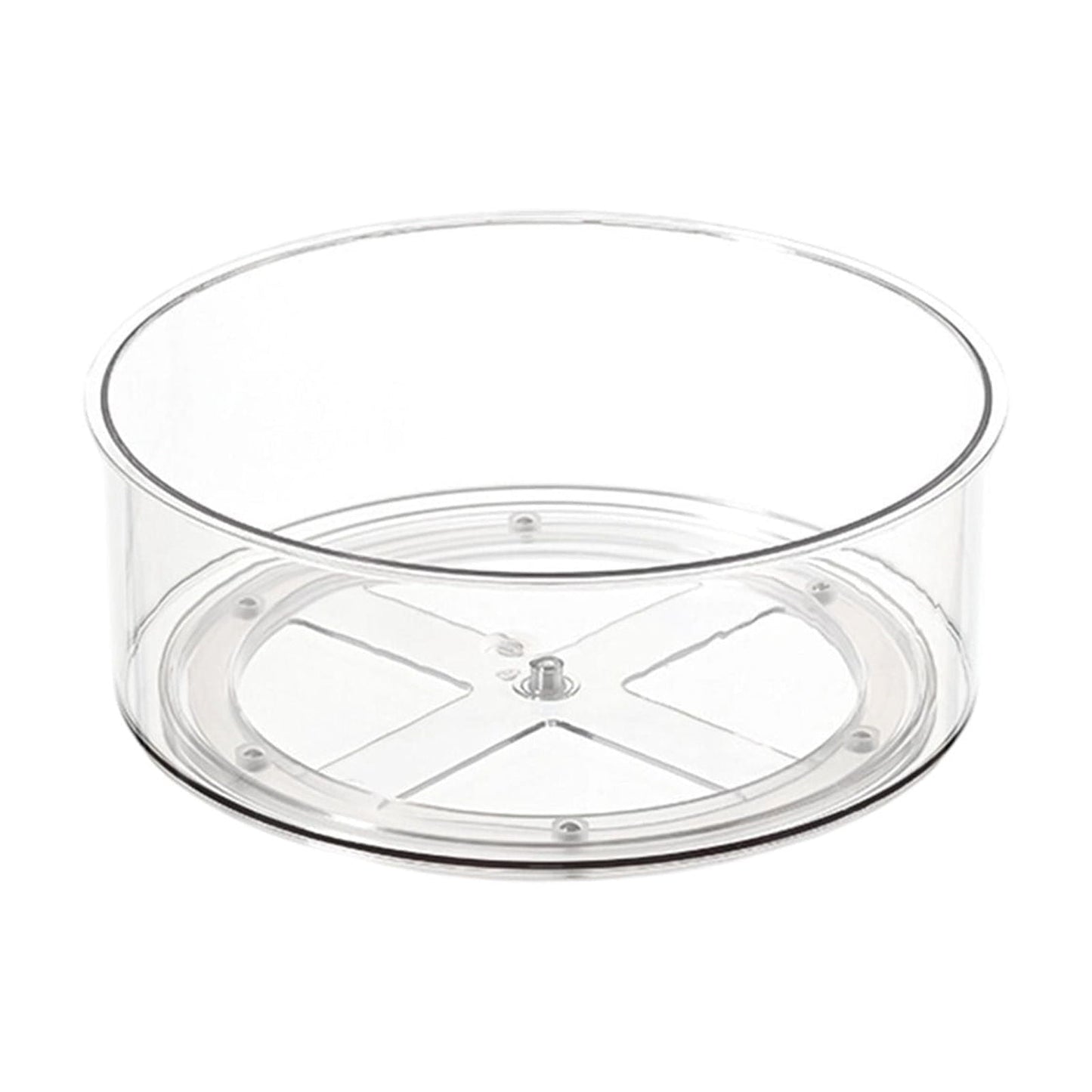 Lazy Turntable for Cabinet, Lazy Organizer with High Sides, Countertop Spinning Organizer for Spices, Clear Rotating Organizer, for Kitchen, Pantry, Refrigerator, Bathroom, Table, Fridge S