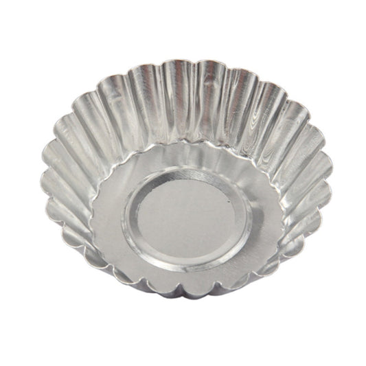 50Pcs Egg Tart Molds, Tart Pan, Mini Tart Tins, Aluminium Mini Tart Pans for Baking, Aluminum Cupcake, Cake Cookies Lined Molds Mould, Tin Baking Tool Hot Silver