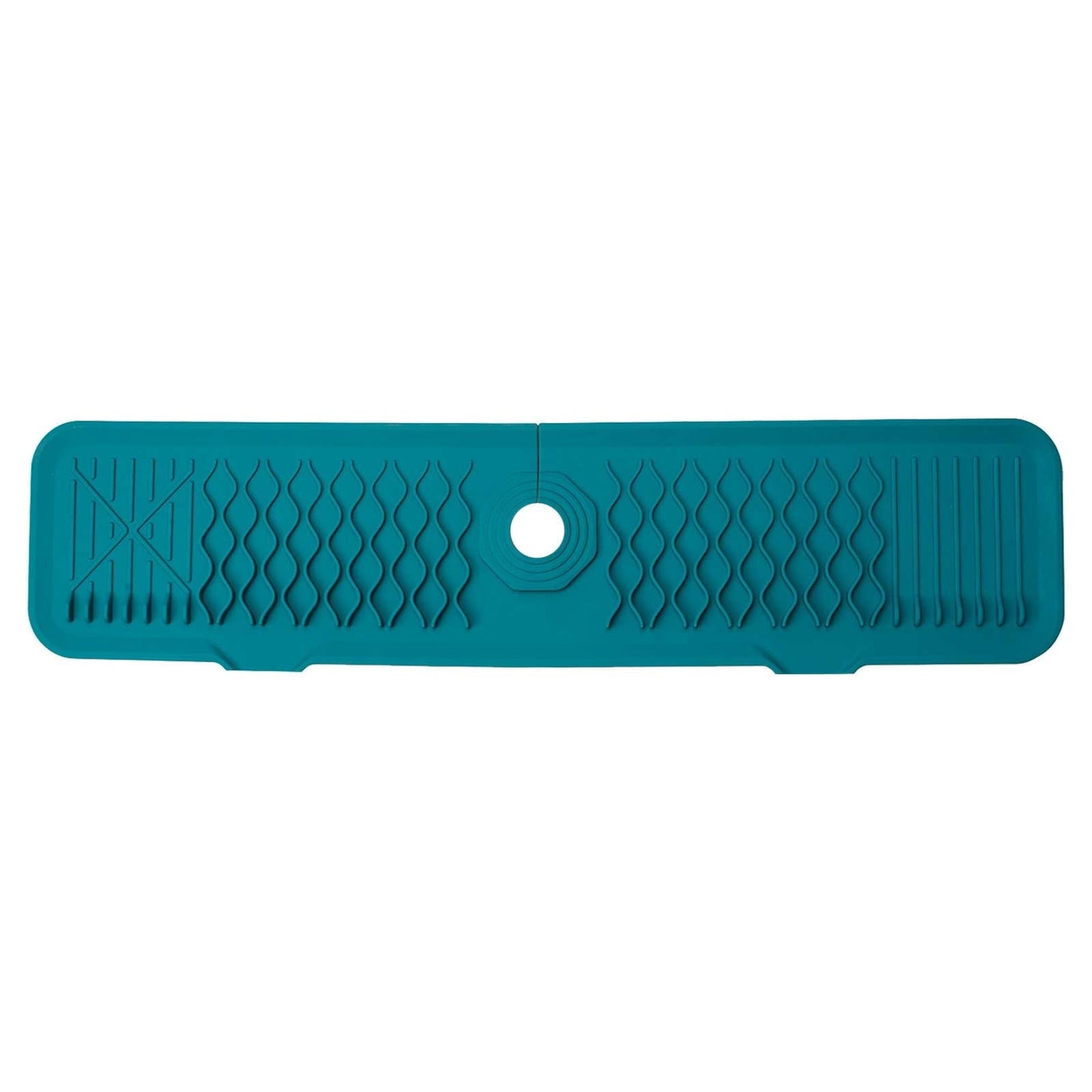 Faucet Mat for Kitchen Sink, Silicone Sink Splash Guard, Faucet Draining Mat, Dish Soap Sponge Holder, Around Faucet Bathroom Gadgets, Sink Accessories, Drying Mats Organizer Green