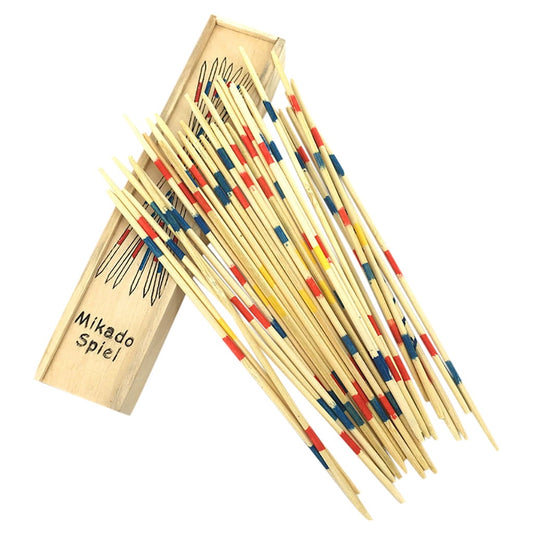 31PCS Pick Up Sticks, Wooden Pick Up Sticks Game with Gift Box, Classic Table Game Funny Family Board Game for Home Famliy Friend As shown