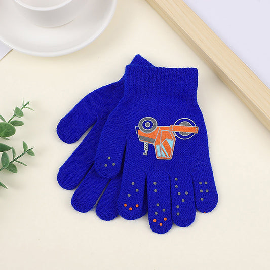GXWEA 2T Gloves Kids Waterproof Gloves Kids Gloves Winter Gloves Thick Gloves Stretchy Warm Gloves Boys Girls 6-11 Year 5-12 years AHA4 kids snow gloves Blue