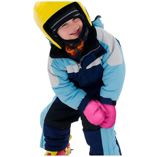 GXWEA 2T Gloves Kids Waterproof Gloves Kids Gloves Winter Gloves Thick Gloves Stretchy Warm Gloves Boys Girls 6-11 Year One Size Hot Pink