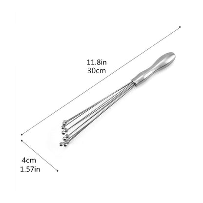 Egg Whisk,10" Stainless Steel Ball Whisk Egg Beater with Handle, Manual Mixers Whisk, Kitchen Tool for Baking Cooking B