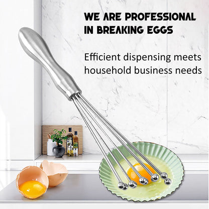 Egg Whisk,10" Stainless Steel Ball Whisk Egg Beater with Handle, Manual Mixers Whisk, Kitchen Tool for Baking Cooking B
