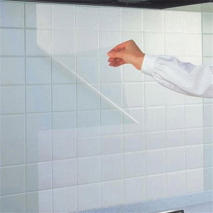 Wall Protective Film,Self-Adhesive Contact Paper,Removable Walls Covering,Heat-Resistant Clear Shelf Liner Backsplash for Home