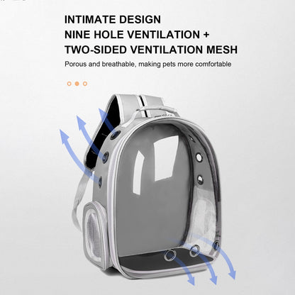 Pet Backpack Carrier, Transparent Space Capsule Pet Backpack Bag with Straps, Breathable Pet Carrier for Traveling Walking Hiking Outdoor Activities G