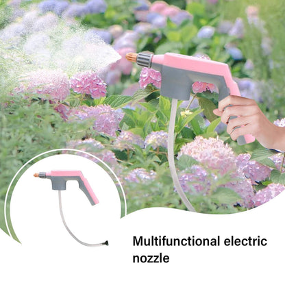 Foam Sprayer, High Pressure Sprayer Pump Spray Bottle Car Cleaning Sprayer for Car Washing, Window Cleaning, Courtyard Sweeping, Flower Watering, Home Electric Pressurized Nozzle Pink