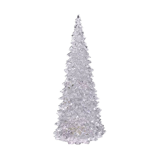 8.6" Acrylic Christmas Tree Lamp, 7 Colors Changing Light, Colorful Acrylic Light Up Tree, LED Night Light Xmas Table Decoration for Home Party Holiday Birthday Indoor B
