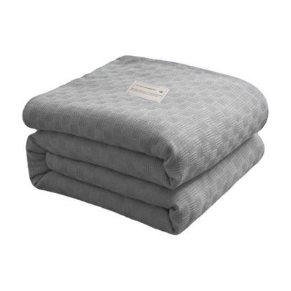 59x39" 100% Cottons Blanket, Soft and Breathable Bed Blanket, Multi-functional Bed Blanket for All Season, Machines Washable Bed Couch for Home Living Room Bedroom Office Travel Gray