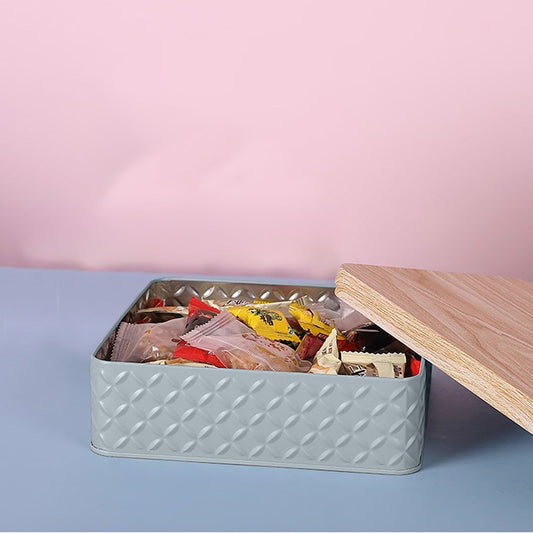 Cake Tins with Lids, Decorative Metal Cookie Snack Jars, Iron Packaging Box, Holiday Parties Reusable Food Storage Containers, Storage Box, for Cookies Candy Chocolate Packaging Pink