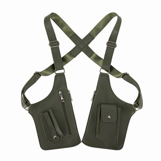 Double Shoulder Armpit Bag for Men and Women, Anti-Theft Underarm Shoulder Bag, Adjustable Shoulder Holster Bag, Pouch Wallet, Double Shoulder Bag, Anti Theft Wallet Pink