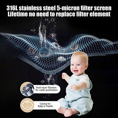 Sink Water Filter Faucet, 360 Rotating Faucet Filter, 3 Mode Sprayer, Extender Purifier, Remove Heavy Metal Hard Water, for Home Toilets Kitchen Bathroom Gray