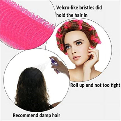 Self Grip Small Hair Curlers,Hair Rollers Curlers,Salon Hairdressing Curlers,DIY Curly Hairstyle Hair Rollers for Women Medium Short Hair (Gripping Sticky Rollers 0.6" 12PCS), Random color 6PCS.