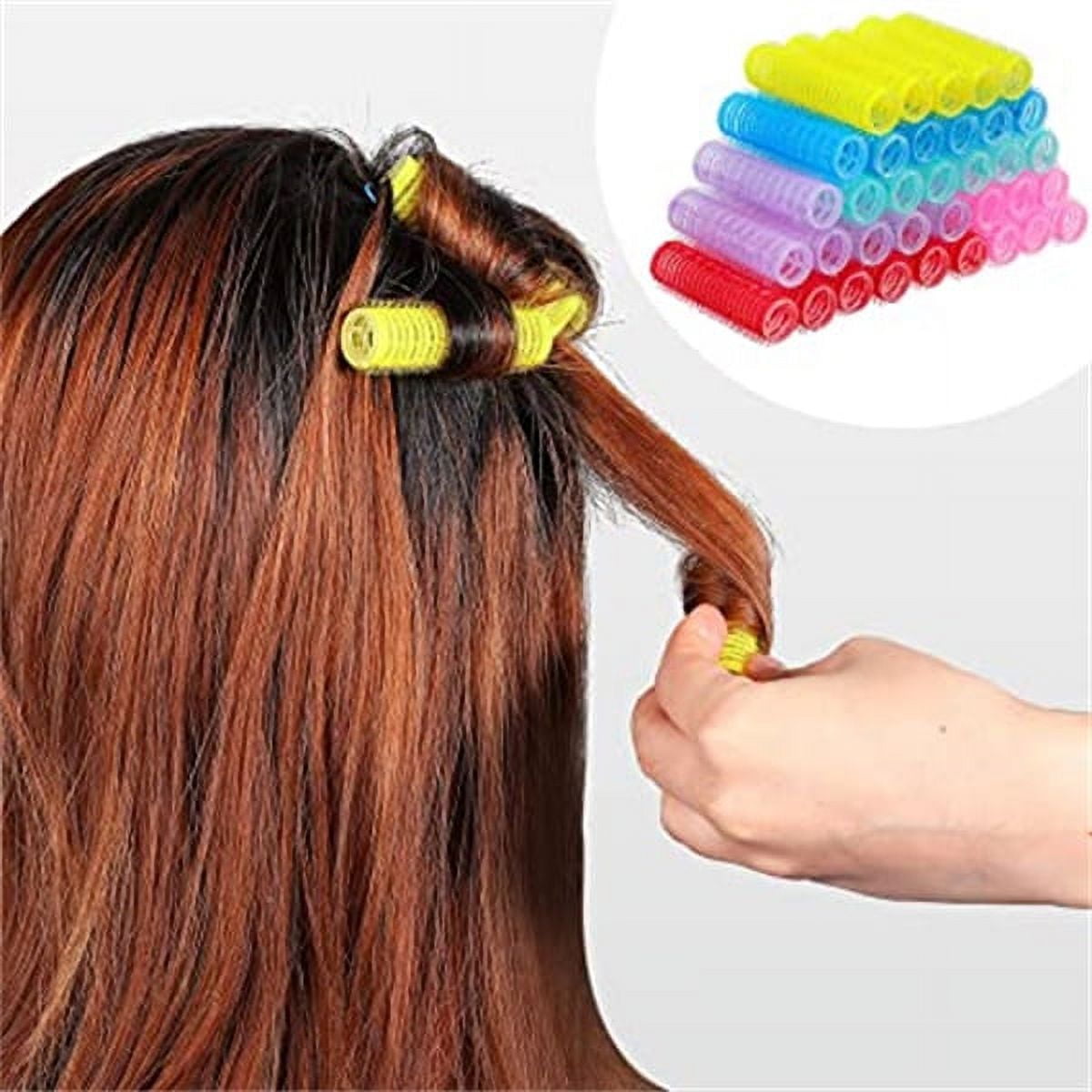 Self Grip Small Hair Curlers,Hair Rollers Curlers,Salon Hairdressing Curlers,DIY Curly Hairstyle Hair Rollers for Women Medium Short Hair (Gripping Sticky Rollers 0.6" 12PCS), Random color 6PCS.