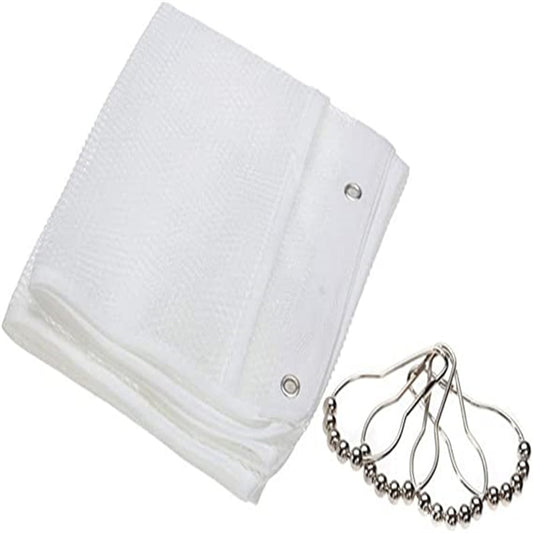2Pcs Hanging Mesh Pocket Shower Organizer, Bathroom Shower Candy Organizer, Shower Organizer with 6 Pockets Hooks, Quicky Drying, Clear
