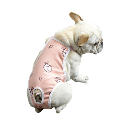 opvise Pet Sanitary Pants Adjustable Band Menstruation Shorts Washable Dog Diaper Pet Physiological Pants for Indoor Yellow L Pink