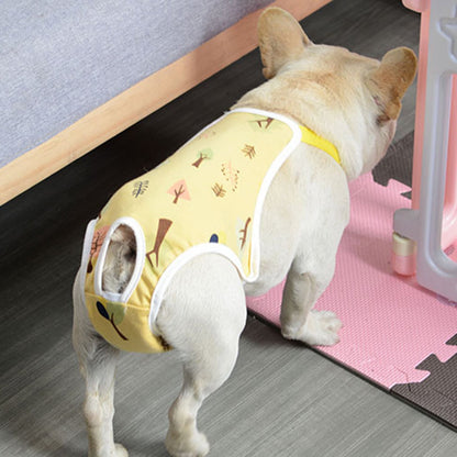 opvise Pet Sanitary Pants Adjustable Band Menstruation Shorts Washable Dog Diaper Pet Physiological Pants for Indoor Yellow L Pink