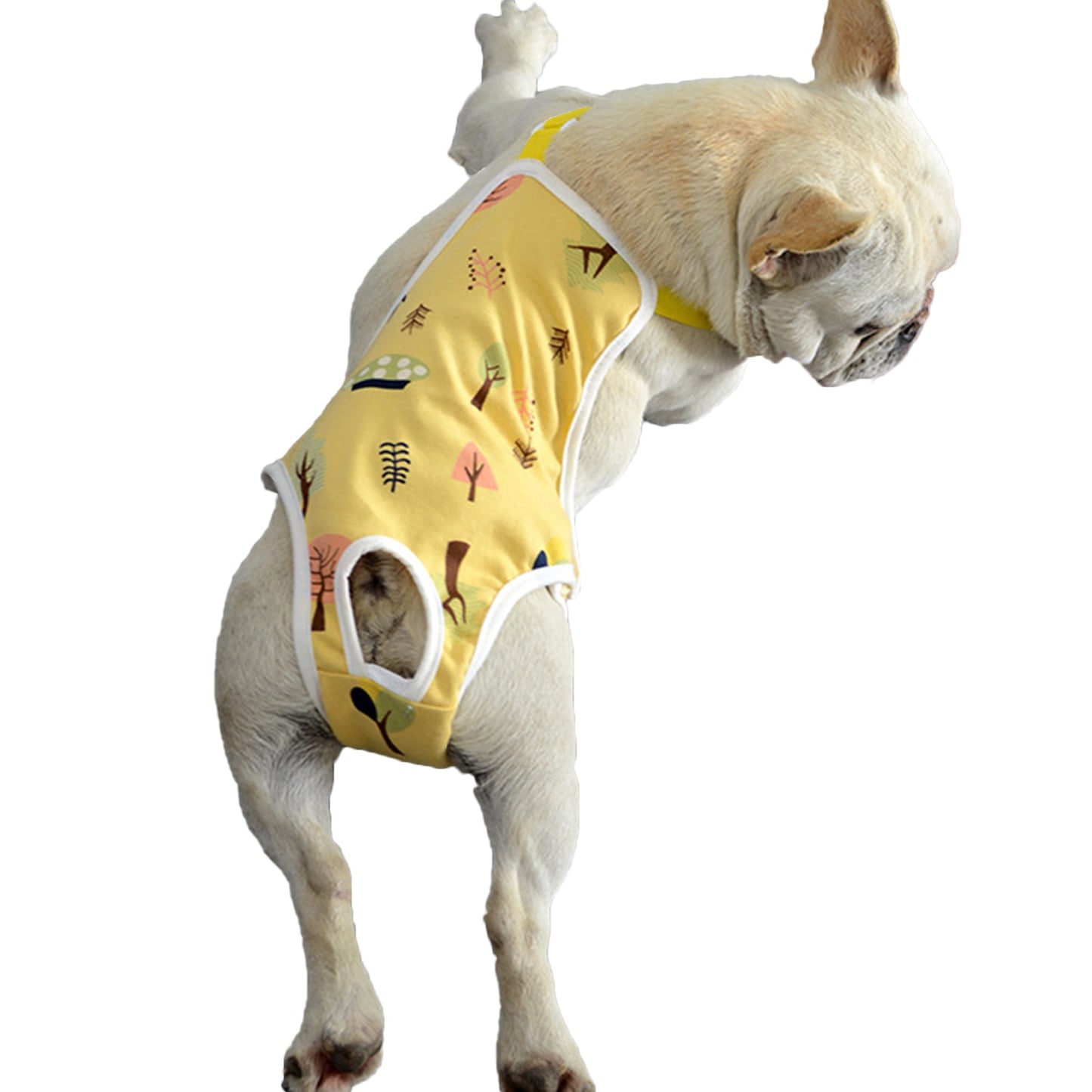 opvise Pet Sanitary Pants Adjustable Band Menstruation Shorts Washable Dog Diaper Pet Physiological Pants for Indoor S Yellow