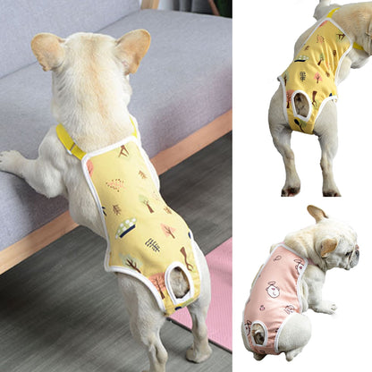 opvise Pet Sanitary Pants Adjustable Band Menstruation Shorts Washable Dog Diaper Pet Physiological Pants for Indoor L Yellow