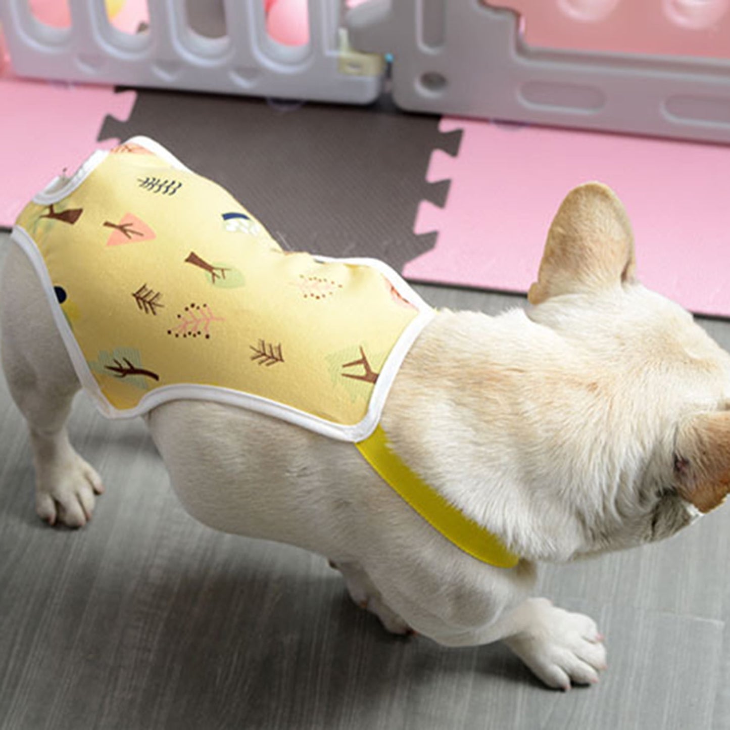 opvise Pet Sanitary Pants Adjustable Band Menstruation Shorts Washable Dog Diaper Pet Physiological Pants for Indoor L Yellow